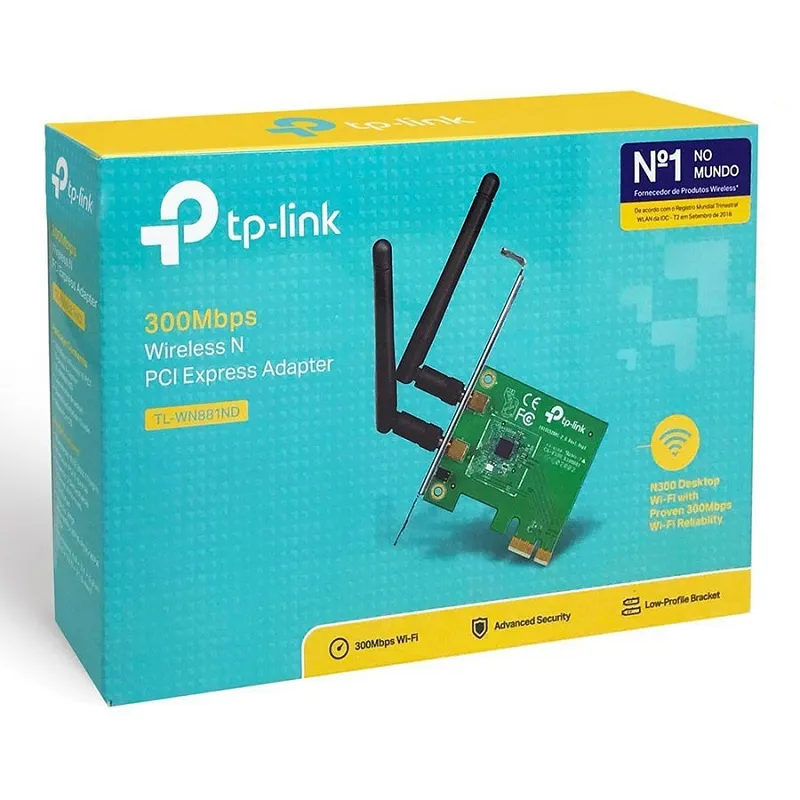 کارت شبکه اینترنال بیسیم تی پی لینک مدل TL-WN881ND 300Mbps